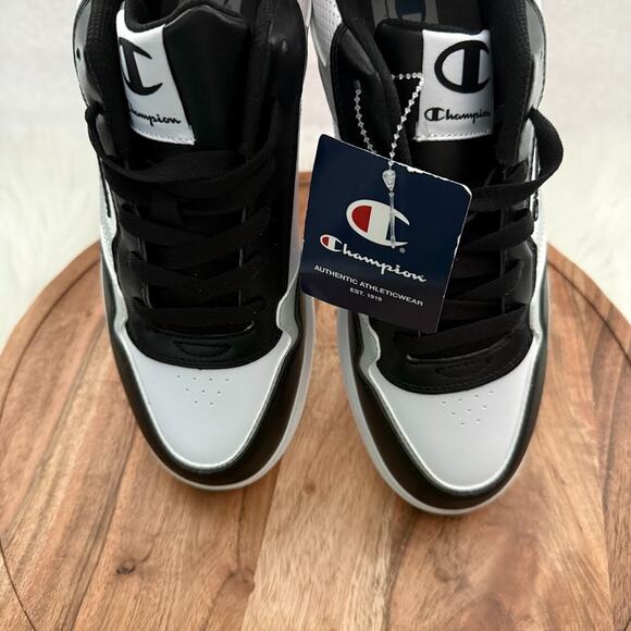 Champion Court Classic Style Men's US 11M Sneakers Black White Grey Retro Look - Picture 8 of 11